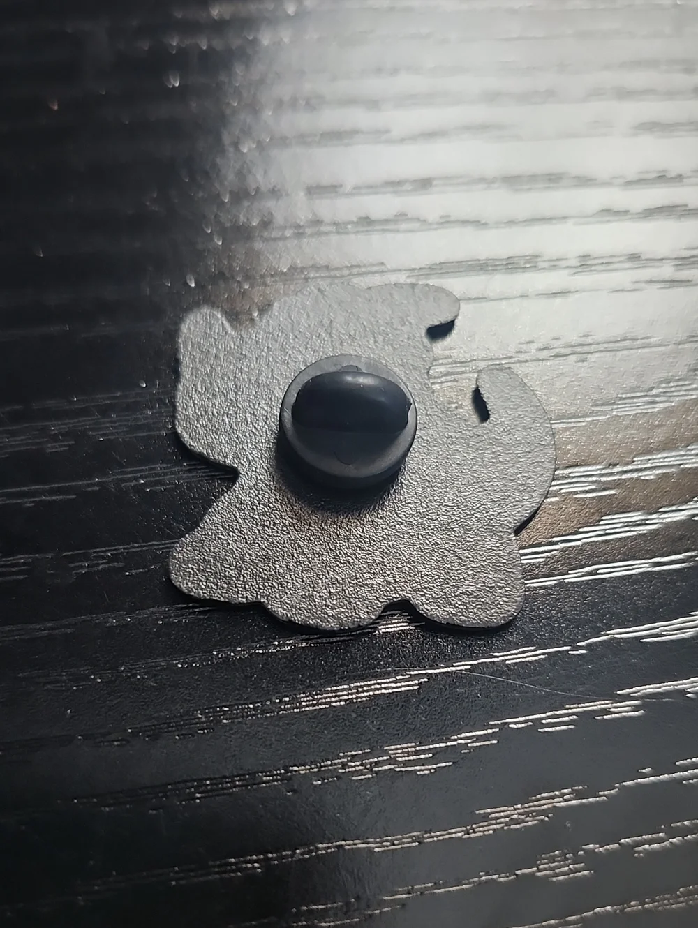 Neon Outline Triceratops Enamel Pin - Black with Multicolor Details